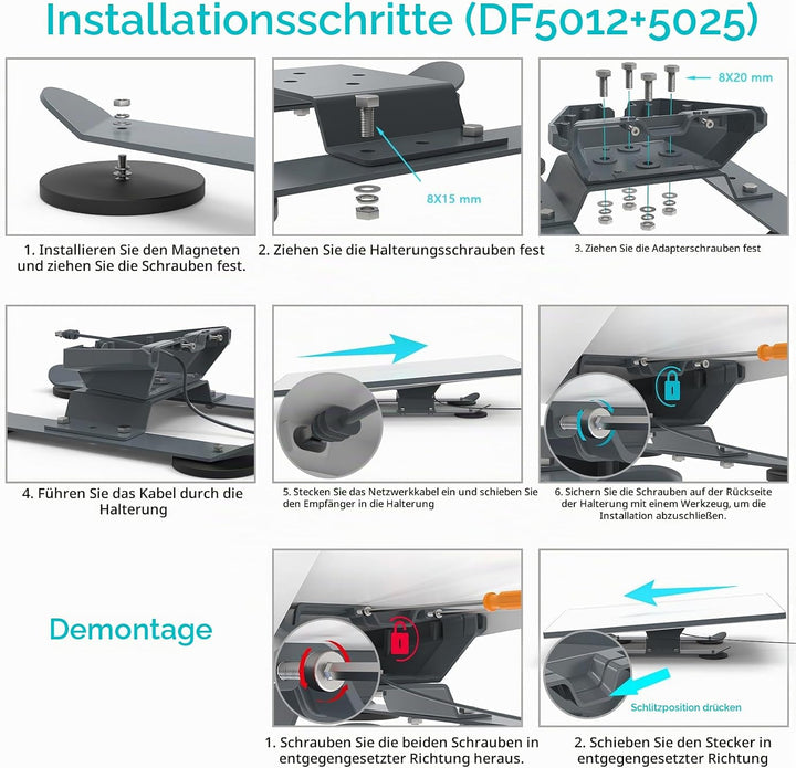 Starlink Gen 3 Magnetische Halterung, Starlink V3 Dach Anti-Diebstahl Halterung für Starlink Interne