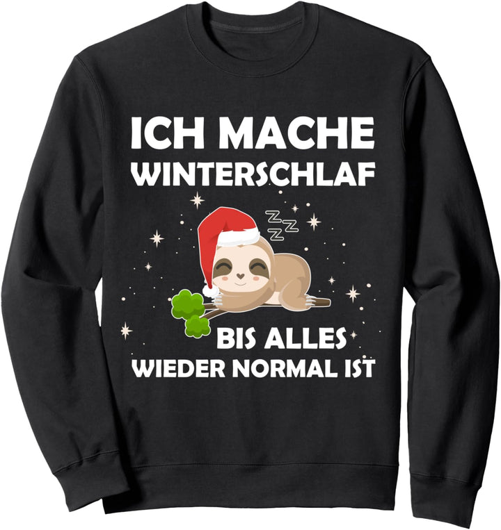 Faultier Nachthemd Schlaf Pyjama Schlafanzug Weihnachten Sweatshirt