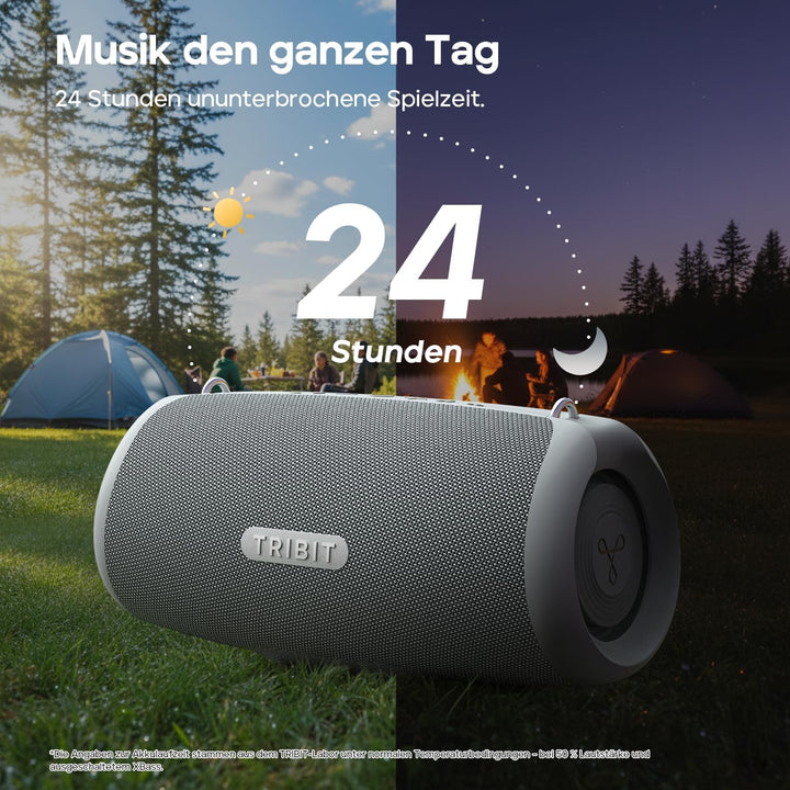 Tribit StormBox Lava Bluetooth Lautsprecher Gross, 80 W Outdoor Lautsprecher – 24 Std., IP67 Wasserd