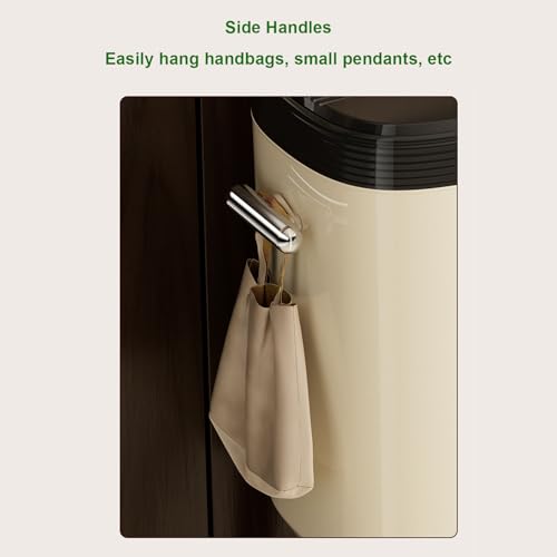 VBESTLIFE Hochbeiniger Mülleimer mit Rädern, 3,96 Gallonen/15 L, Schmales Design mit Deckel, Rollend