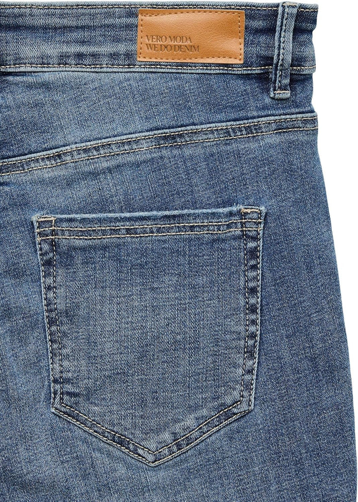 Vero Moda Damen Jeans 10300173 XS / 30L Medium Blue Denim, XS / 30L Medium Blue Denim