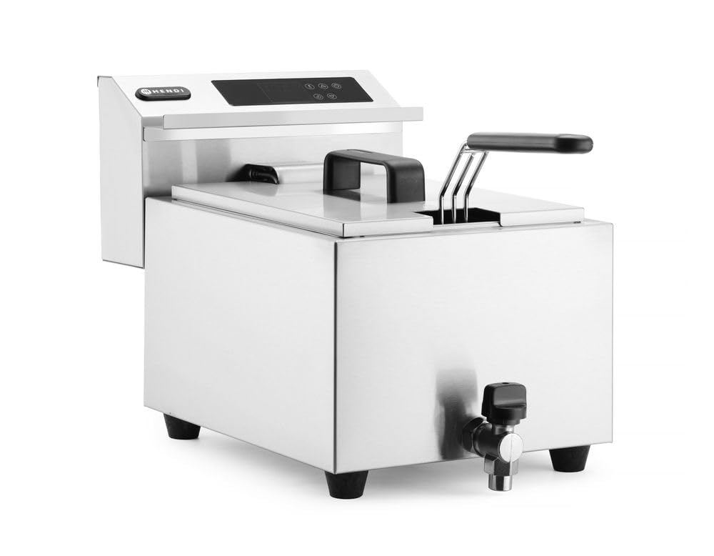HENDI Fritteuse Mastercook, Digital, Tischfriteuse, Sicherhetsthermostat, Frittierkorb mit extra lan