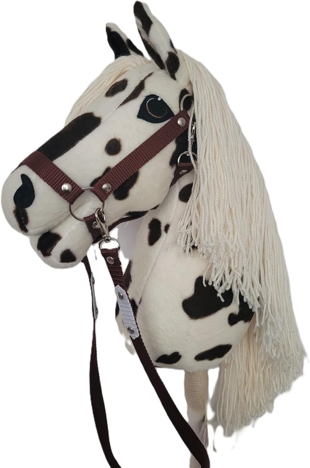 Hobby Horse Gross A3 (Pferd auf Stange) mit Zaumzeug wie abgebildet (spotted) Light Yellow, Light Ye
