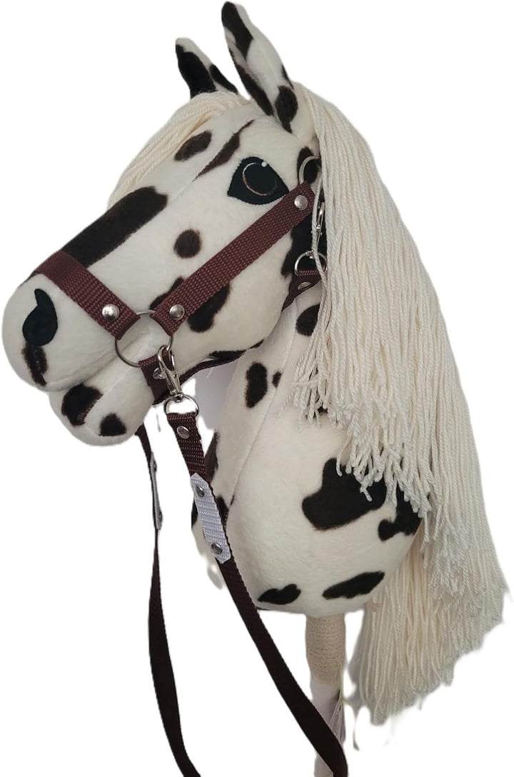 Hobby Horse Gross A3 (Pferd auf Stange) mit Zaumzeug wie abgebildet (spotted) Light Yellow, Light Ye