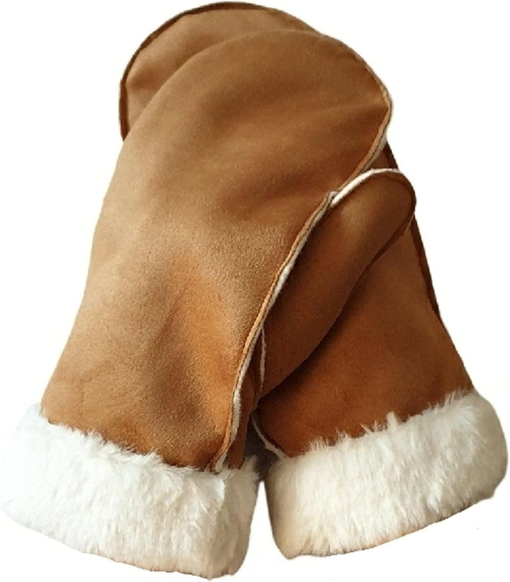 AXELENS Fäustlinge Winterhandschuhe Damen Braun, Braun