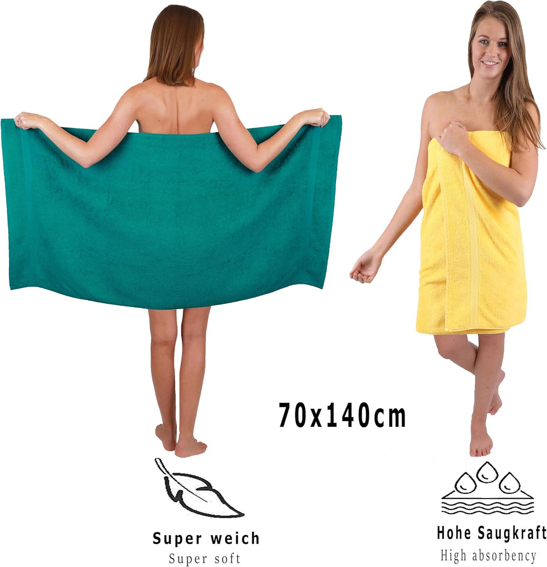 Betz 10-TLG. Handtuch-Set Classic 100% Baumwolle 2 Duschtücher 4 Handtücher 2 Gästetücher 2 Seiftüch