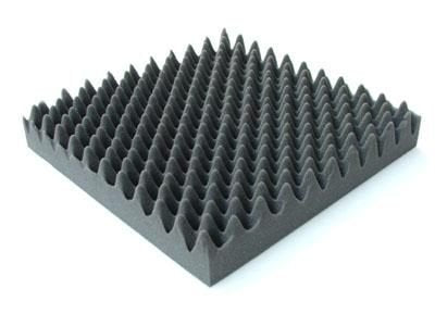 10m² Akustikschaum anthrazit 100mm Tafel (Tafelgrösse: ca. 500mm x 500mm)– Value