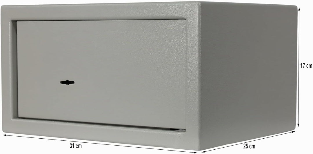 Möbeltresor Safe Tresor Geldschrank Wandtresor Wandsafe Schlüssel Wertsachen S2 - silber M Silber, M