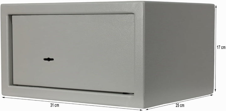 Möbeltresor Safe Tresor Geldschrank Wandtresor Wandsafe Schlüssel Wertsachen S2 - silber M Silber, M