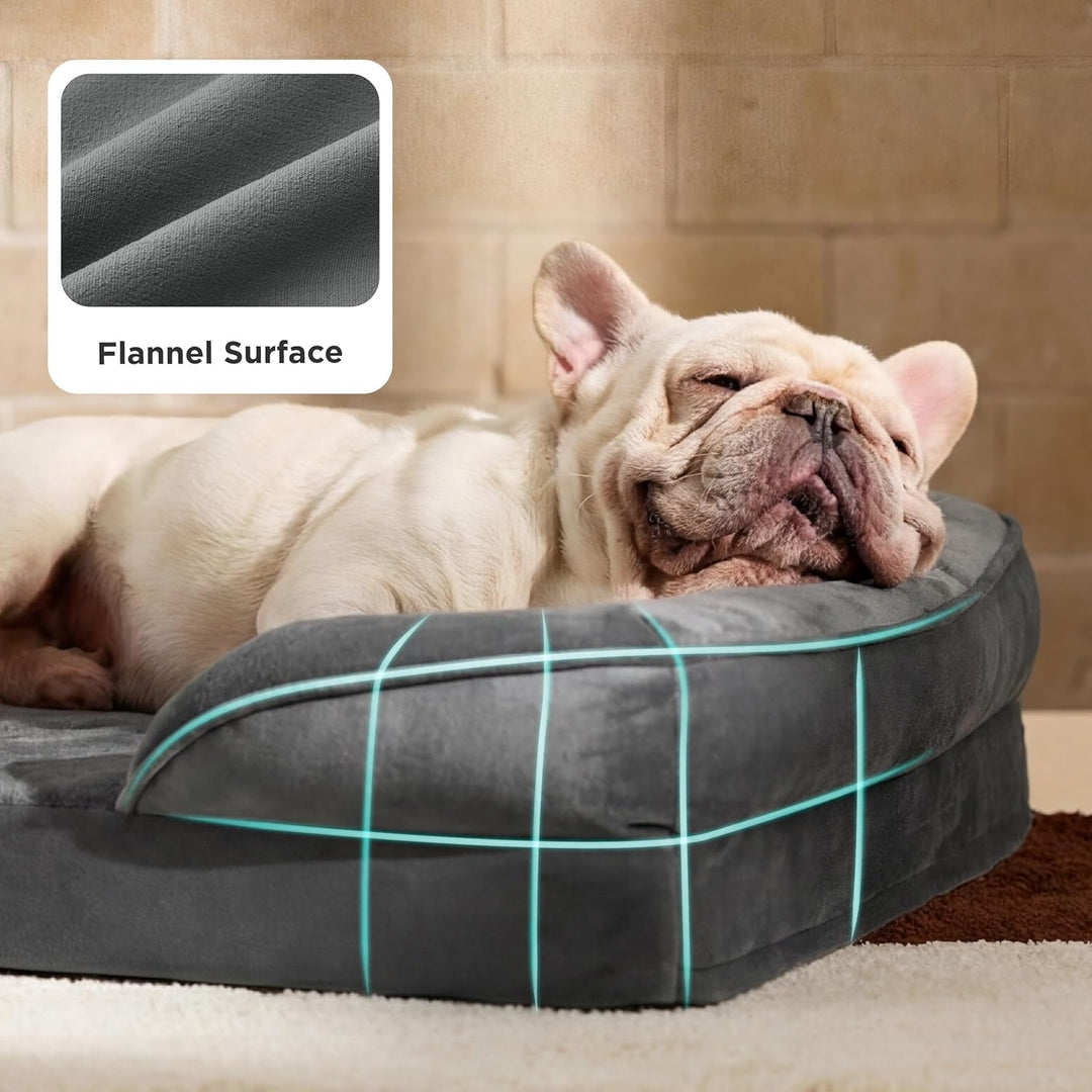 BEDSURE orthopädisches Hundebett Ergonomisches Hundesofa - 71x58 cm Hundecouch mit eierförmiger Kist
