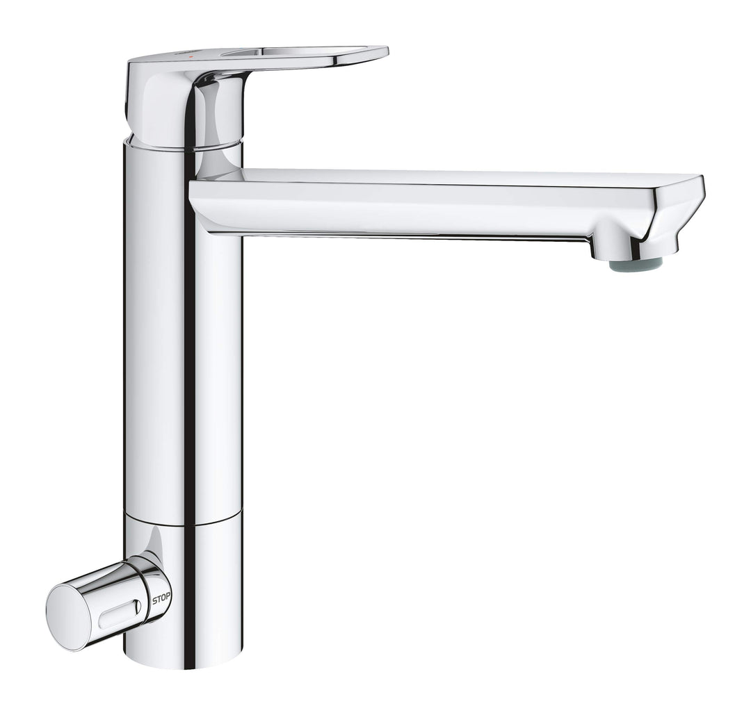 GROHE BauLoop | Küchenarmaturen - Spültischbatterie, integrierte Vorabsperrung, mittelhoher Auslauf