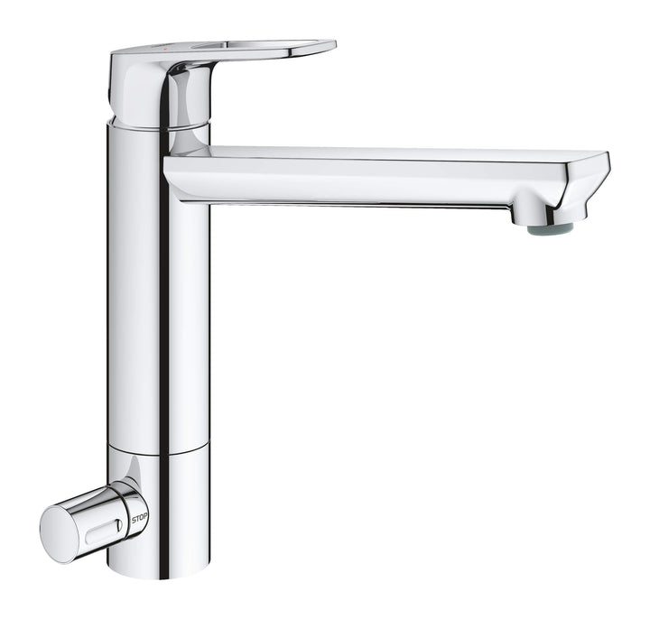GROHE BauLoop | Küchenarmaturen - Spültischbatterie, integrierte Vorabsperrung, mittelhoher Auslauf
