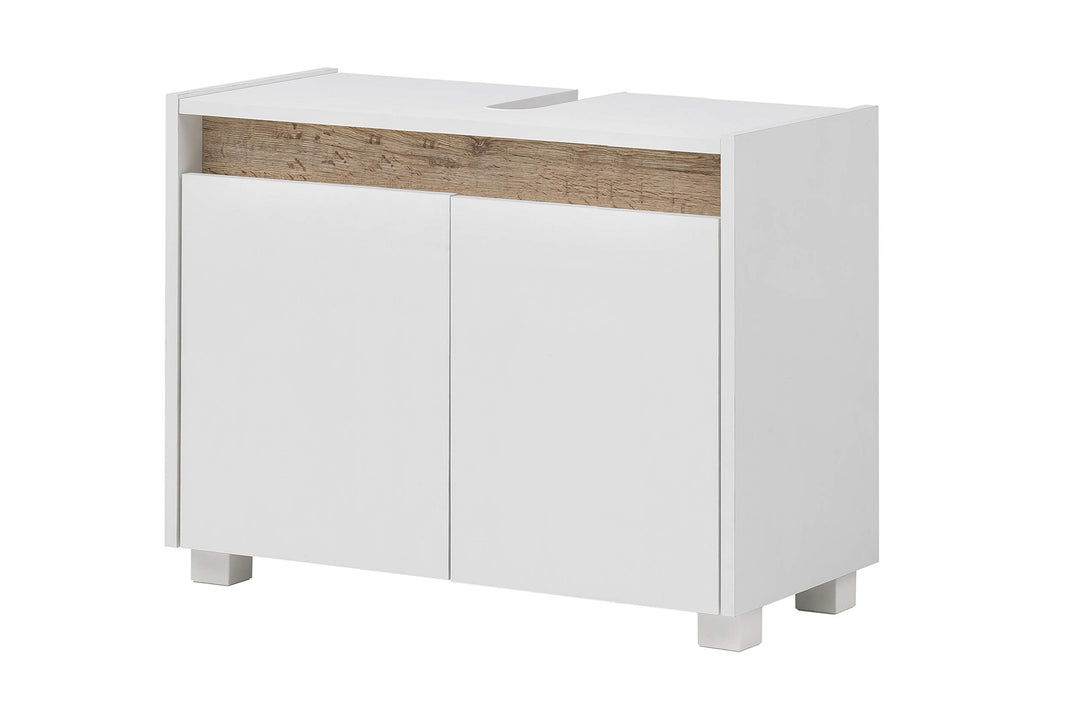 Schildmeyer Waschbeckenunterschrank 148463 Cosmo, 80 x 54,5 x 33 cm (BxHxT), weiss Breit Weiss, Brei