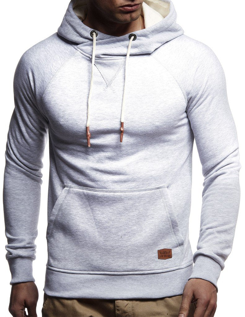Leif Nelson Herren Pullover Hoodie Kapuzenpullover Longsleeve Basic Sweatshirt Sweater LN8153 XXL Gr
