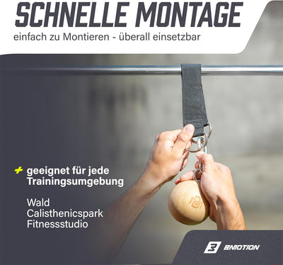 Müller & Blum Klimmzug Griffe Holz, Pull Up Balls zur Steigerung der Griffkraft, Trainingskugeln kle