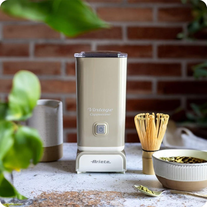 Ariete Vintage Cappucino 2878, Retro Elektrischer Milchaufschäumer im Retro-Stil für Cappuccino & He