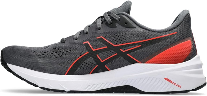 ASICS Herren Gt-1000 12 Sneaker 41.5 EU Carrier Grey True Red, 41.5 EU Carrier Grey True Red