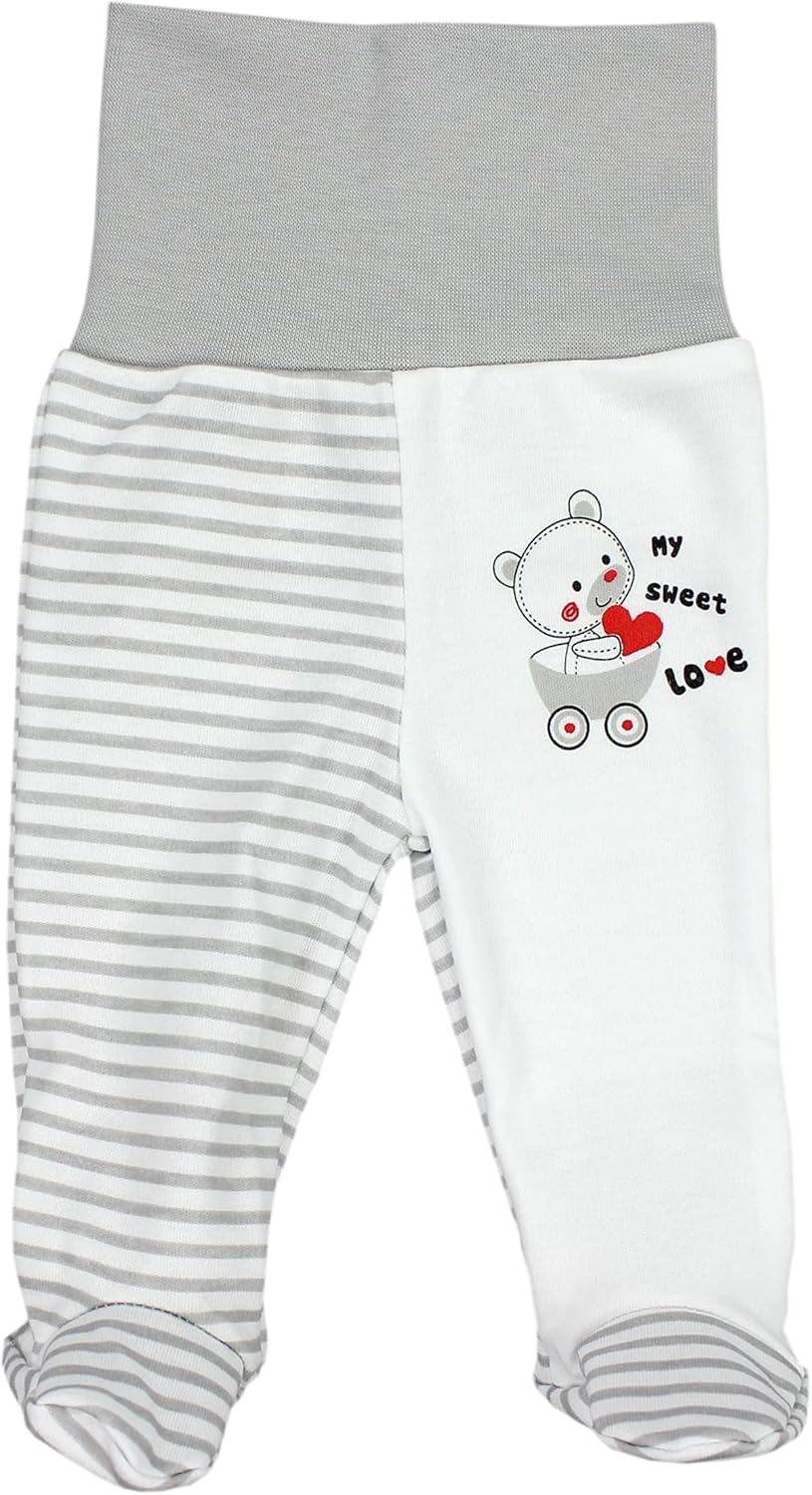TupTam Baby Mädchen Jungen Bekleidungsset Langarmbody Hose Mütze mit Aufdruck Spruch 3 teilig 56 Str