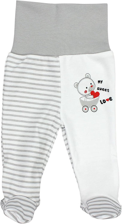 TupTam Baby Mädchen Jungen Bekleidungsset Langarmbody Hose Mütze mit Aufdruck Spruch 3 teilig 50 Str