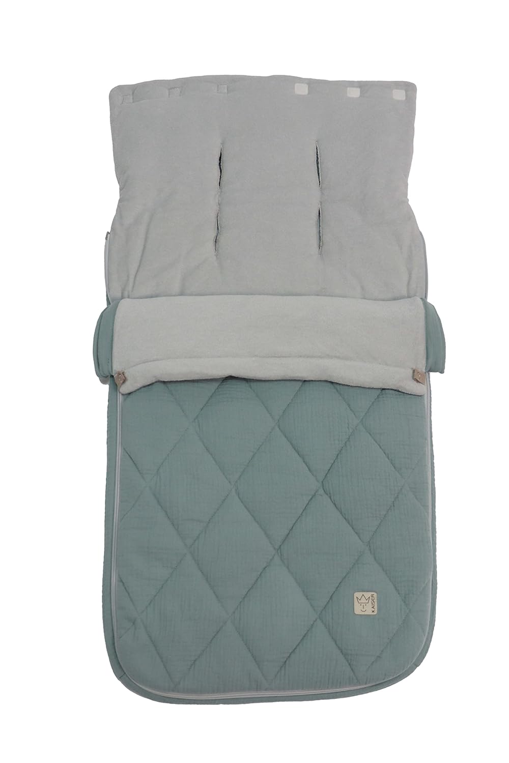 KAISER 65784556 ANNY Sommer Fusssack, Perfekt für warme Tage geeignet, 6-36 Monate, Fb. slit green,