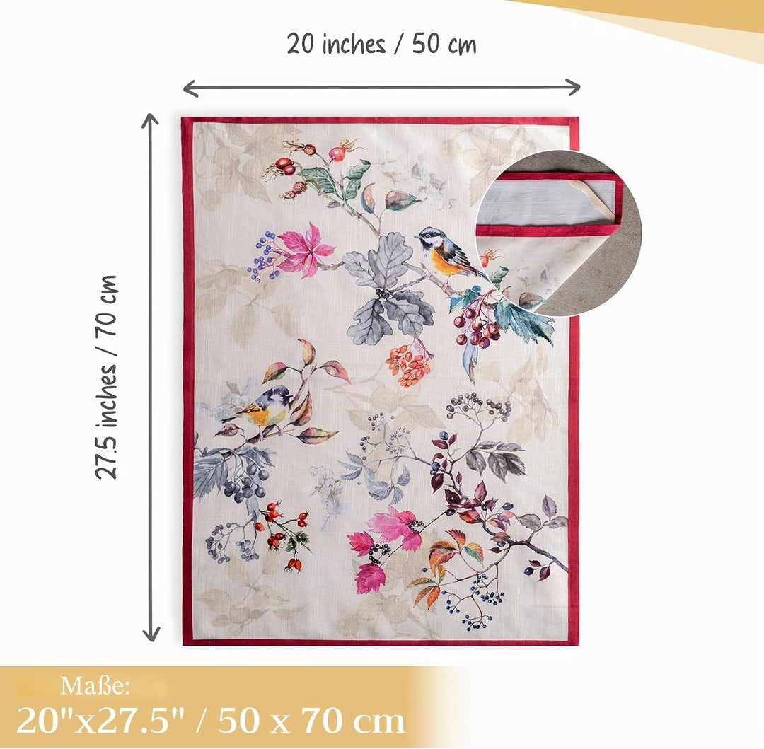 Maison d'Hermine Küchenhandtücher 3er-Set 100% Baumwolle 70 cm x 50 cm Wiederverwendbare Geschirrtüc