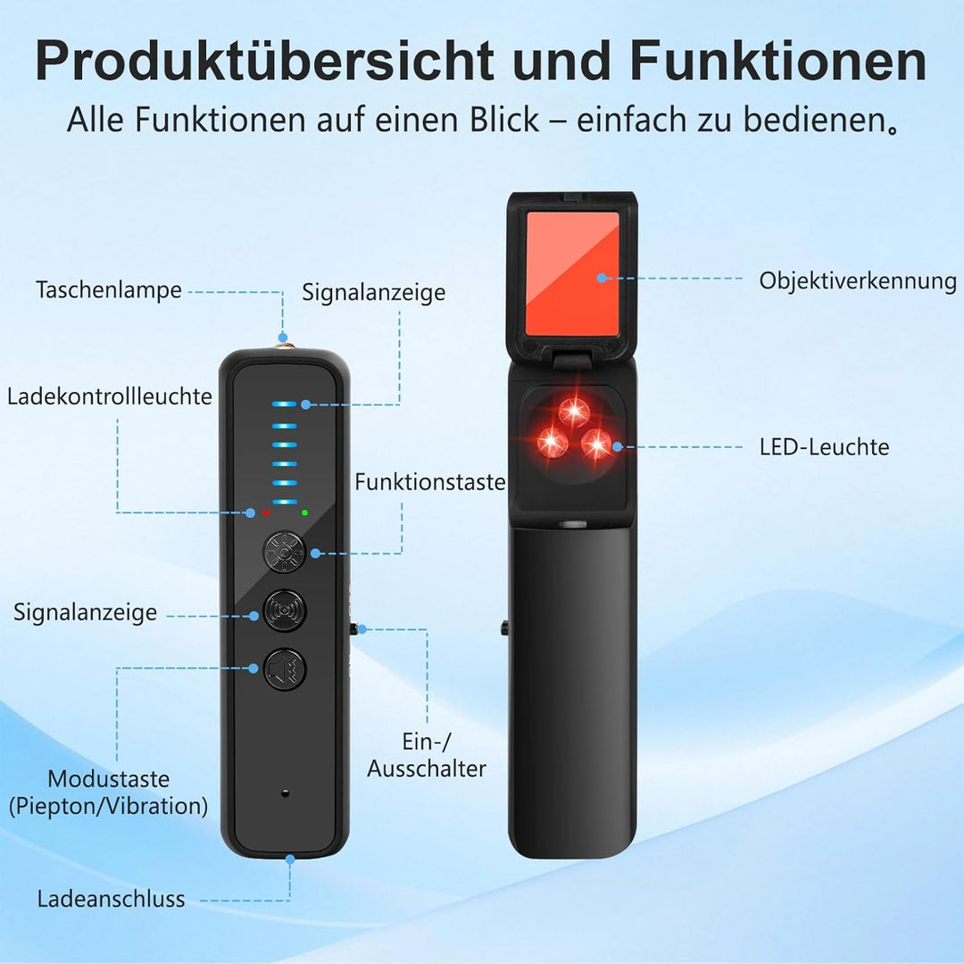 Wanzen Detektor - Wanzenfinder Versteckte Kamera Finder RF Signal Bug Detector Anti Spy Anti-Aufnahm