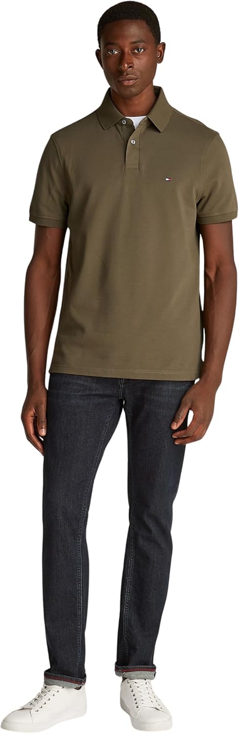 Tommy Hilfiger Herren Kurzarm Poloshirts L Khaki (Army Green), L Khaki (Army Green)