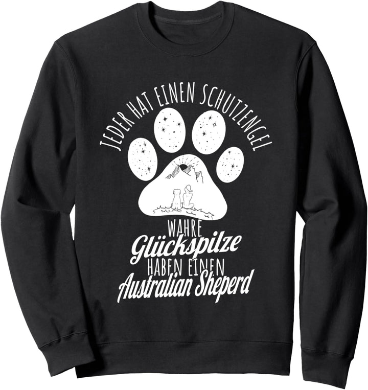 Australian Shepherd Schutzengel Hunde Spruch T-Shirt Damen Sweatshirt