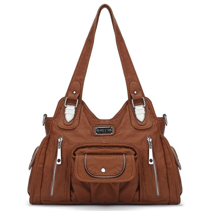 Scarleton satchel handtasche für Damen, ultraweich gewaschen vegan leder crossbody beutel, schulter-