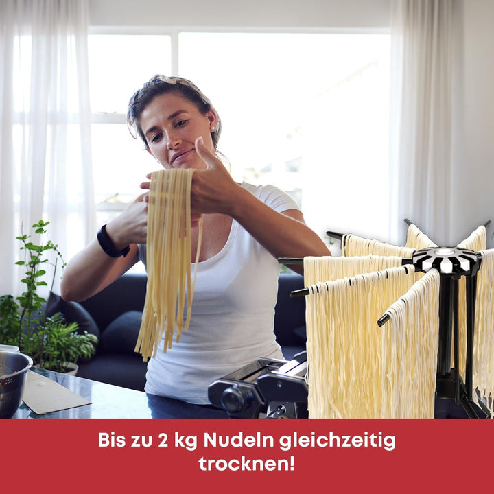 YUGN® Nudeltrockner Edelstahl Pastatrockner Nudelständer - Enthält 10 Arme und Ist Spülmaschinenfest