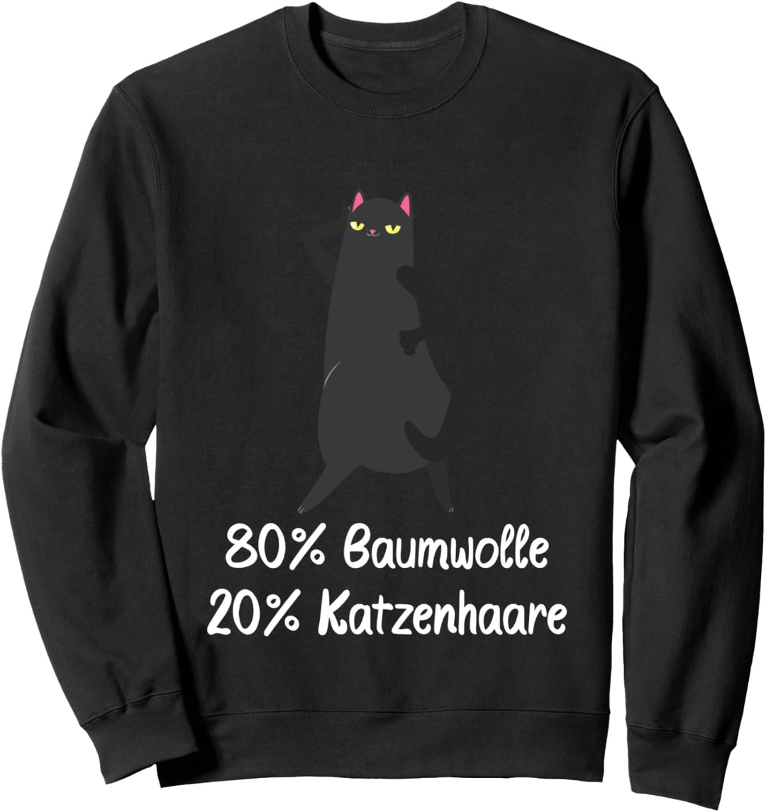 Katzenpulli Katzen Pulli 80% Baumwolle 20% Katzenhaare Sweatshirt