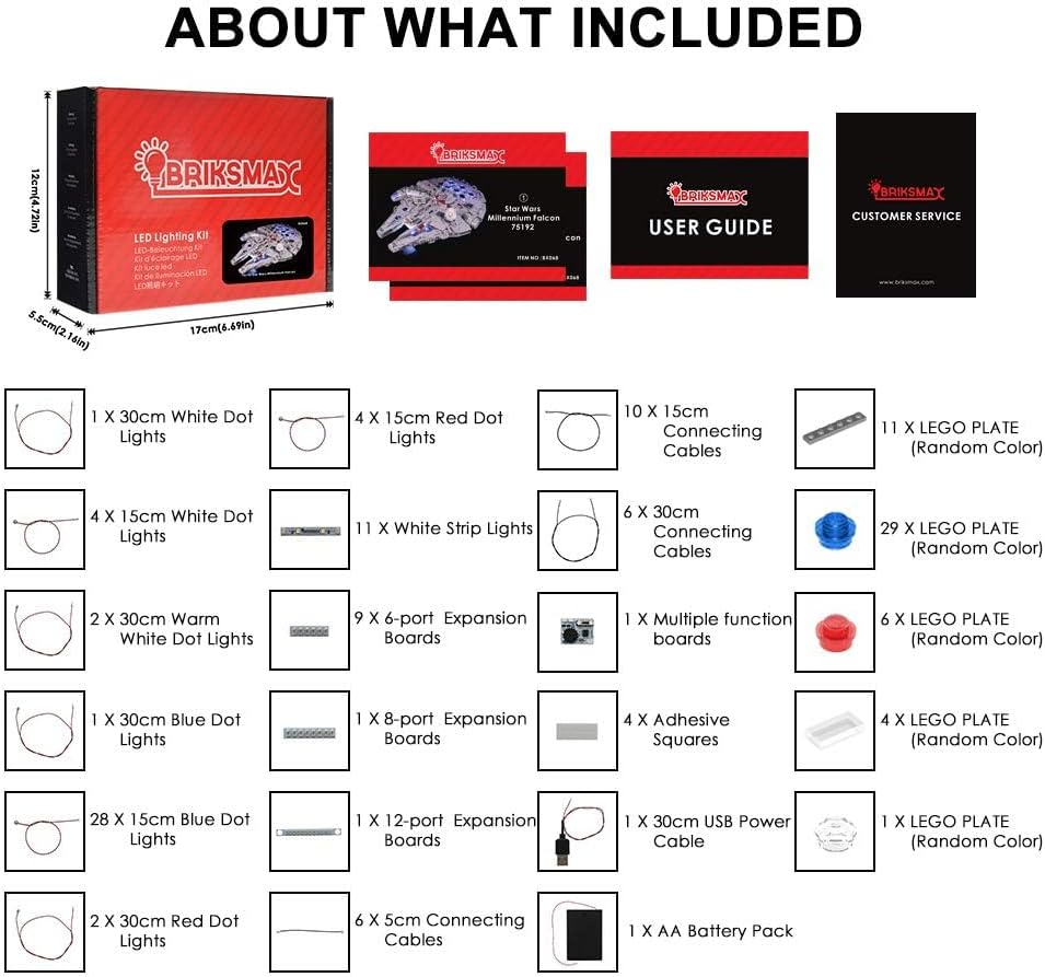 BRIKSMAX Led Beleuchtungsset für Lego Star Wars Millennium Falcon, Kompatibel Mit Lego 75192 Baustei