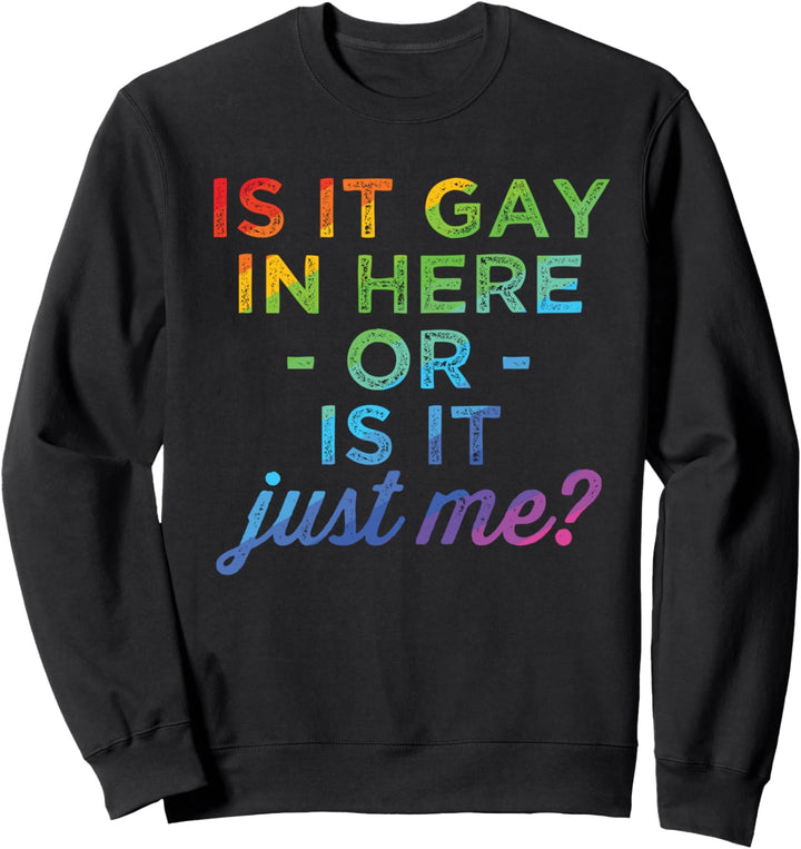 Ist Es Gay In Hier Oder Ist Es Nur Ich Lustig Gay Pride Sweatshirt