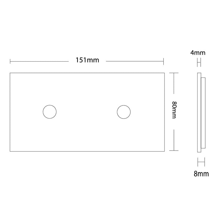 LIVOLO Lichtschalter und Wechselschalter/Kreuzschalter Wandschalter UP inkl. Glasrahmen in Schwarz