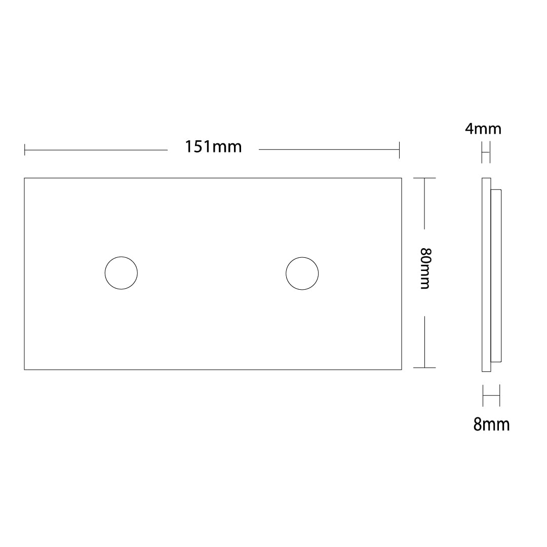 Touch Dimmer Lichtschalter Wandschalter Schalter Unterputz mit Glasblende in weiss