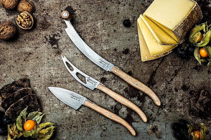 Laguiole Style de Vie Käsemesser Luxury Line, 3-teilig, eichenholz