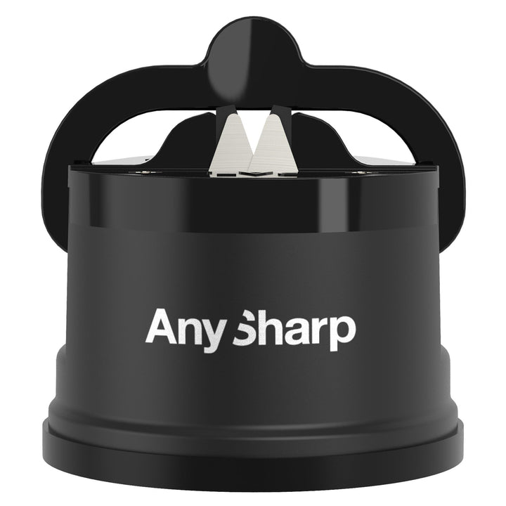 AnySharp Messerschärfer | Freihändige Sicherheit, PowerGrip Saugnapf | Sicheres Schärfen aller Küche