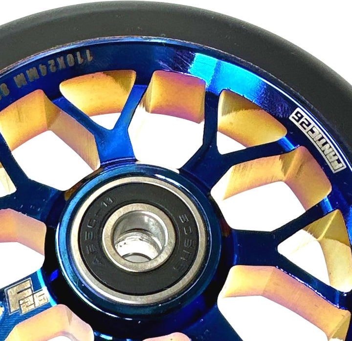 Fantic26 Spy7 Stunt Scooter Rolle I Trick I Tret I Kinder I Roller I Wheel I 110mm I ABEC-11 I Schne