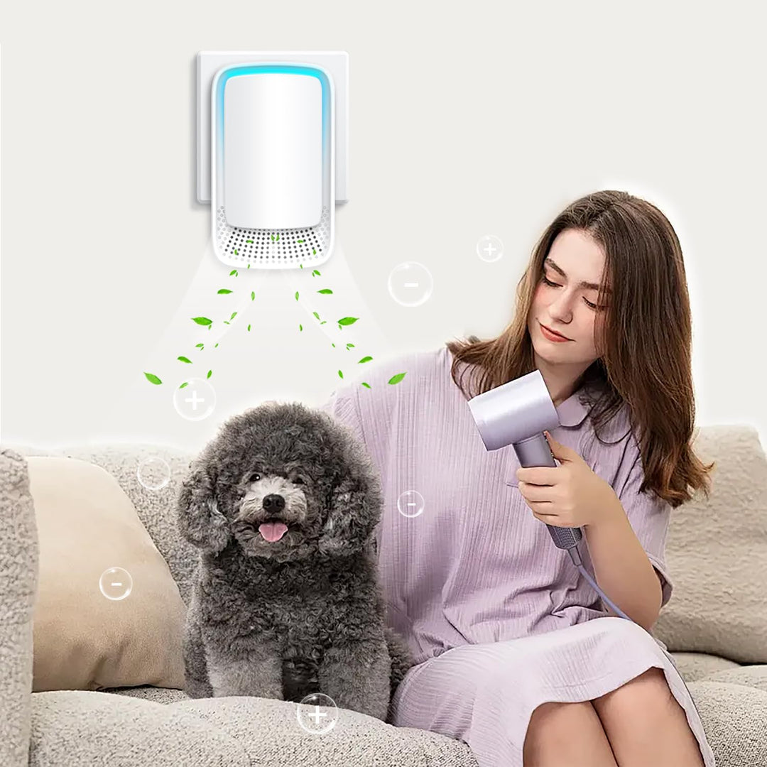 Luftreiniger, Dayear Plug In Air Purifier, Negativ Ionen Luftreiniger für Büro, Zimmer, Badezimmer,