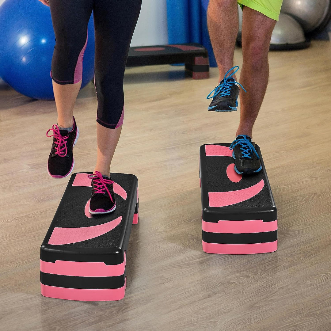 Yaheetech Aerobic Steppbrett für Zuhause Stepper mit rutschfester Oberfläche Stepboard in 3 Stufen v