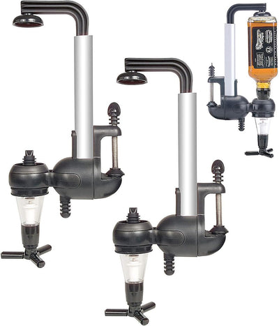 infactory Schnapsportionierer Wand: 2er-Set Flaschenhalter mit Portionierer für 3 cl (Flaschenhalter