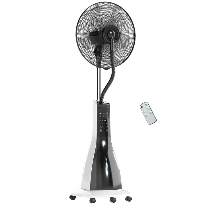 HOMCOM Ventilator mit Wasserkühlung, Standventilator mit Sprühnebel, Fernbedienung, Timerfunktion, o
