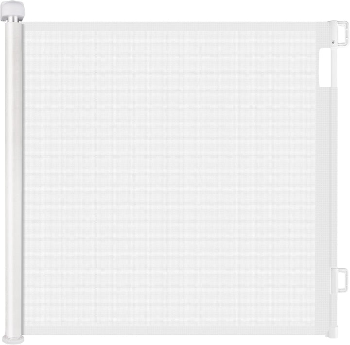 Treppenschutzgitter Ausziehbar 140cm Türgitter für Babys Hunde,Weiss Weiss 140CM, Weiss 140CM