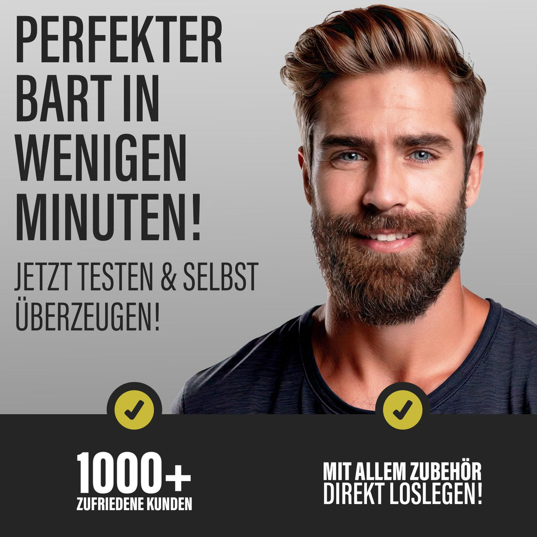 TRU Men Bart-Coloration Färbemittel, 30ml (60 - Naturbraun) 3er Pack – Perfekte Abdeckung grauer Haa