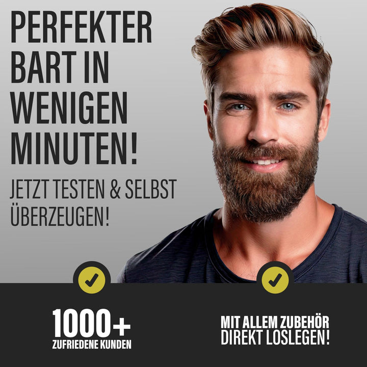 TRU Men Bart-Coloration Färbemittel, 30ml (60 - Naturbraun) 3er Pack – Perfekte Abdeckung grauer Haa