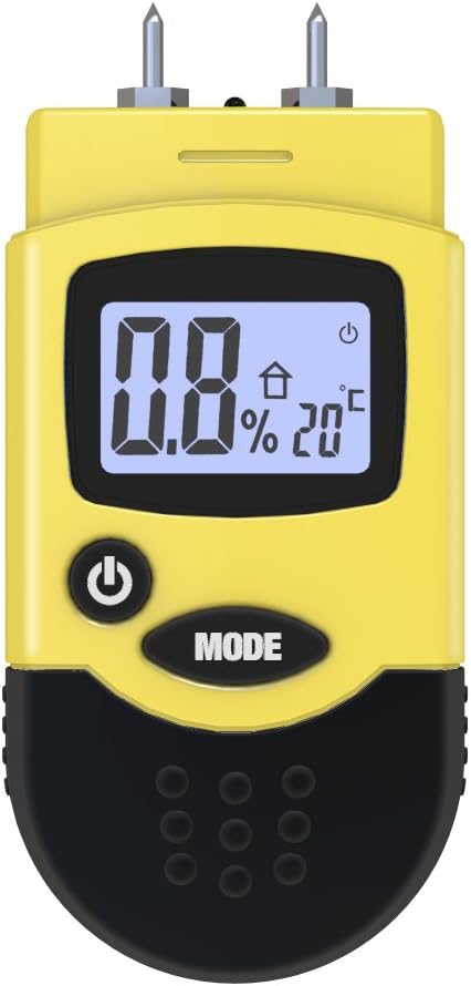 TROTEC Feuchtigkeitsmessgerät BM12 – Für Wand, Holz, Estrich – Messbereich 6-44%, Abschaltautomatik,