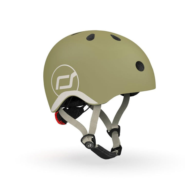 Scoot and Ride Babyhelm mit verstellbaren Trägern, Mattes Finish, Grössen XXS, inklusive LED-Sicherh