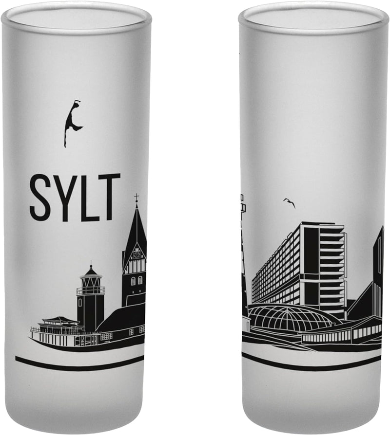 3forCologne Schnapsgläser 6,5cl | 6er Set | Sylt Skyline| Pinnchen, Shotgläser, Tequila, Vodka, Obst
