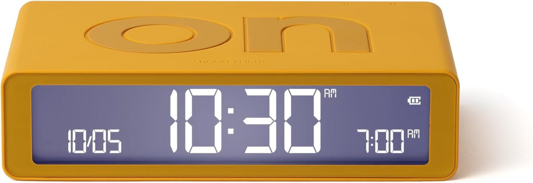 Lexon Flip Classic Digitaler Wecker mit umkehrbaren EIN/Aus-Seiten, wiederaufladbare Nachttischuhr m