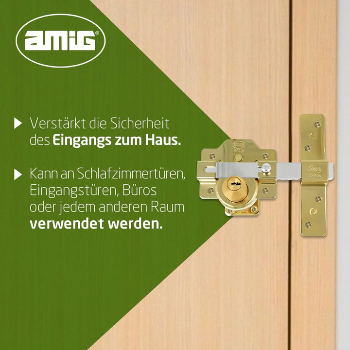 Amig - Einsteckschloss für Türen mit Zylinder hoher Sicherheit aussen und innen aus Stahl | 105 x 17